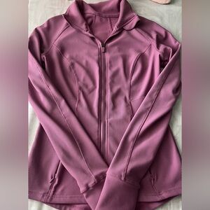 Purple zip up yoga jacket